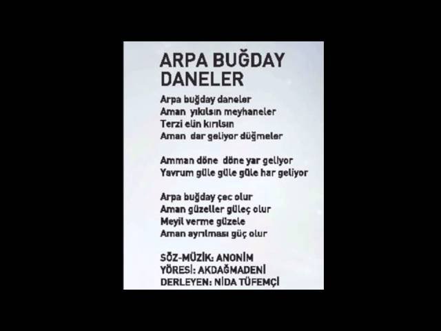 Sevcan Orhan - Arpa Buğday Daneler